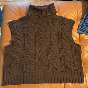H&M Brown Cable Knit Sweater